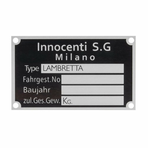 Targhetta jockey innocenti - targhetta,